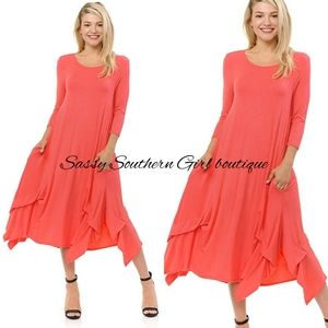 ⭐🆕Coral Vivienne handkerchief dress